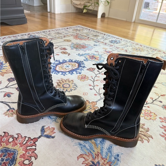 Dr. Martens Black Beatrice Tall Combat Boots - Picture 7 of 7